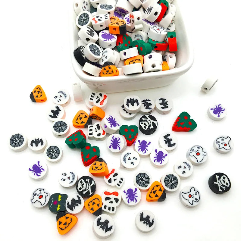 100/1000Pcs Flower Polymer Clay Beads Pattern Round Polymer Clay Beads for Jewelry Making Findings, Bracelet Accessories by Reinvent Yourself