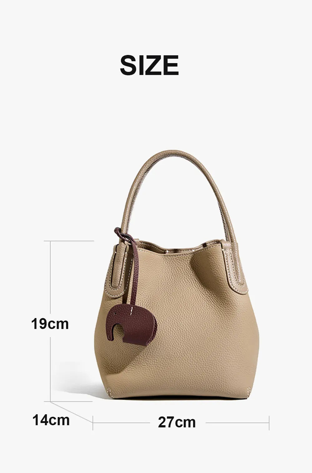 Genuine Leather Women Bucket Bag Luxury Designer Handbags High Quality Cowhide Women's Shoulder Bags Fashion Crossbody Bag by Reinvent Yourself