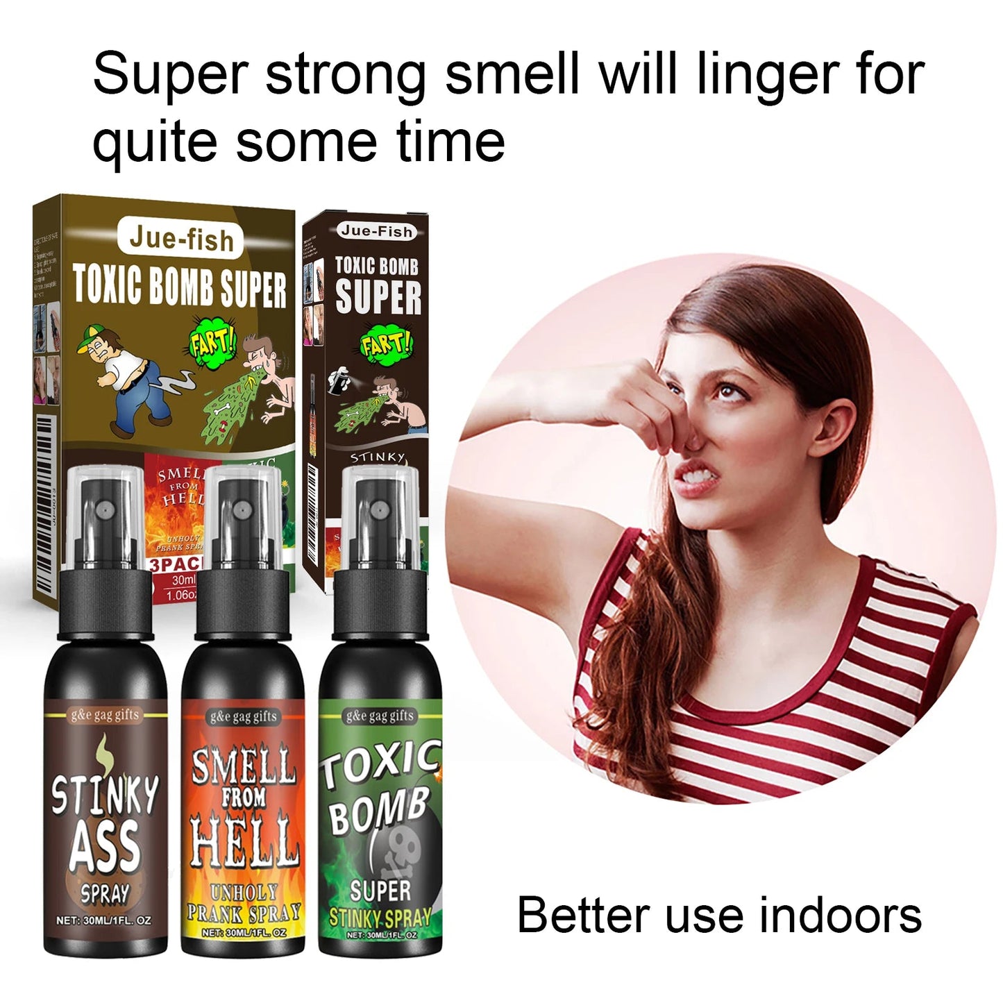 Novelties Liquid Fart Gag Prank Joke Spray Can Stink Bomb Smelly Stinky Gas Joke Sprinkle Prank Family Entertainment Supply by Reinvent Yourself