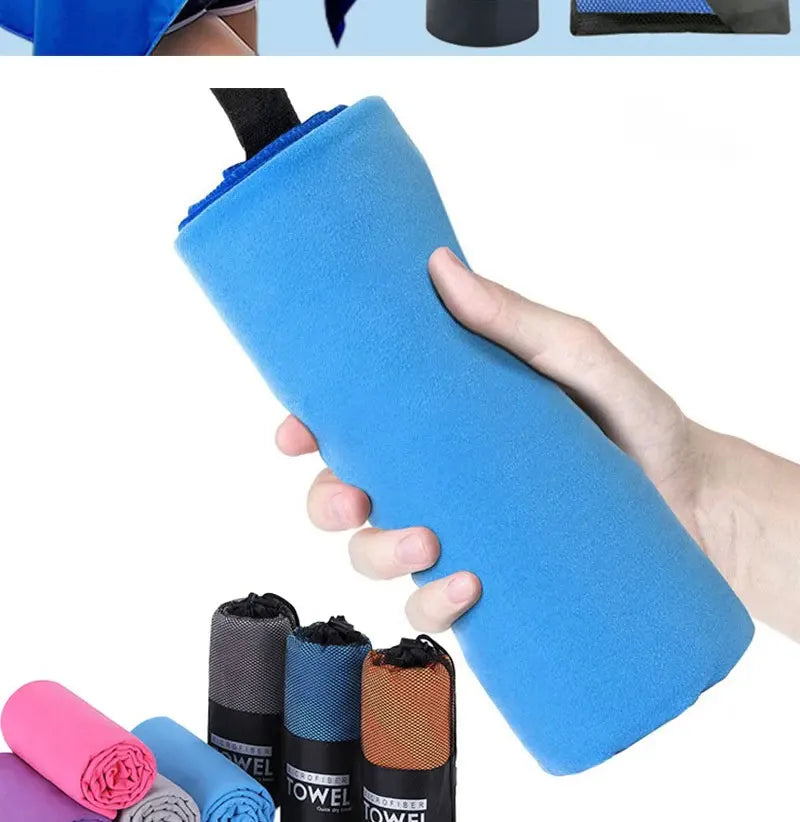 Microfiber Towel Thick Quick Dry Hair Absorbent Large Super Soft and Lightweight Ideal for Travel Sports and Fitness for Yoga by Reinvent Yourself