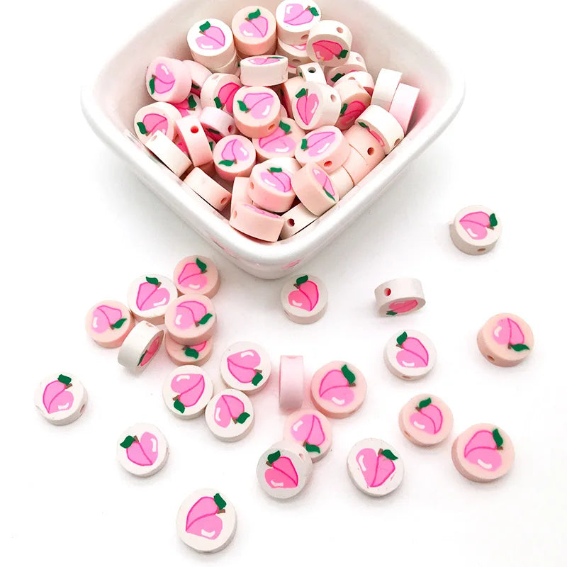 100/1000Pcs Flower Polymer Clay Beads Pattern Round Polymer Clay Beads for Jewelry Making Findings, Bracelet Accessories by Reinvent Yourself