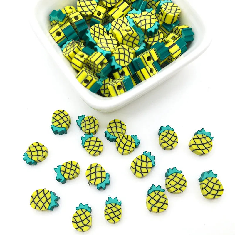 100/1000Pcs Flower Polymer Clay Beads Pattern Round Polymer Clay Beads for Jewelry Making Findings, Bracelet Accessories by Reinvent Yourself