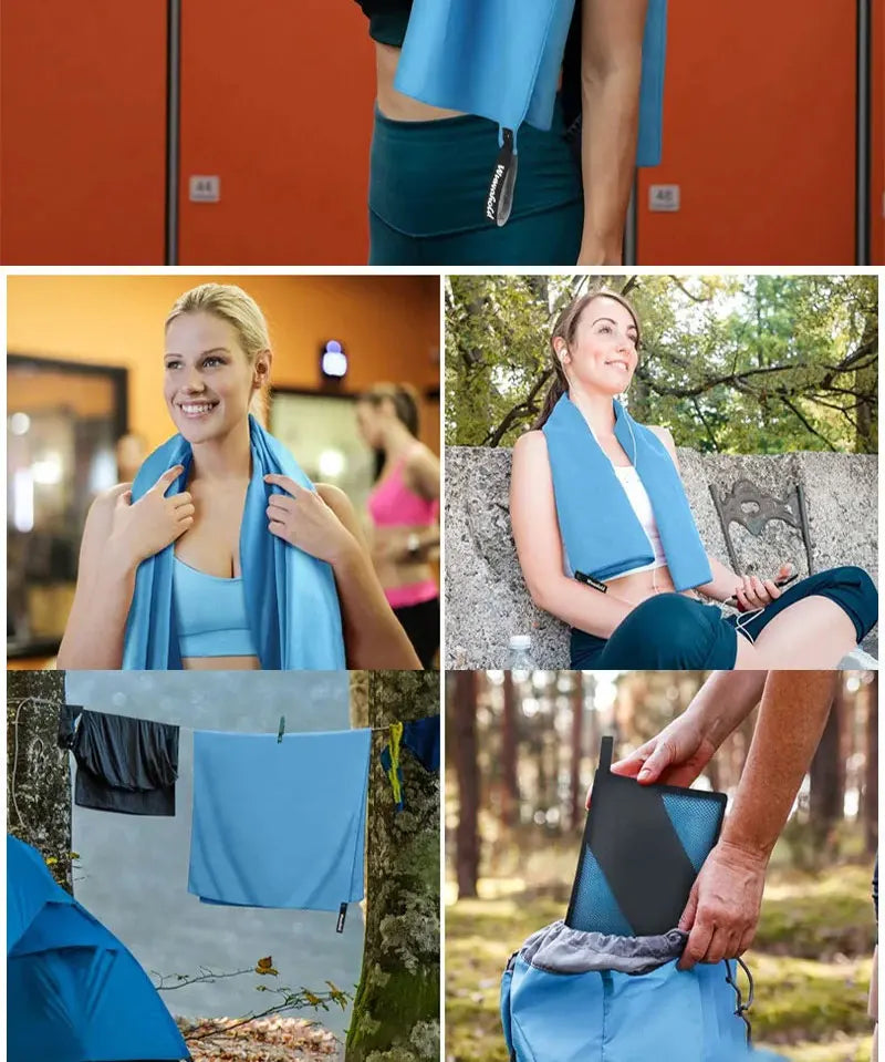 Microfiber Towel Thick Quick Dry Hair Absorbent Large Super Soft and Lightweight Ideal for Travel Sports and Fitness for Yoga by Reinvent Yourself