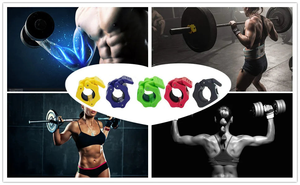 Pro Dumbbell Barbell Bar Clip Collar Barbell Lock Clamps Quick O-Rod Chuck Weight Lifting Bar Gym Dumbbell Fitness Body Building by Reinvent Yourself