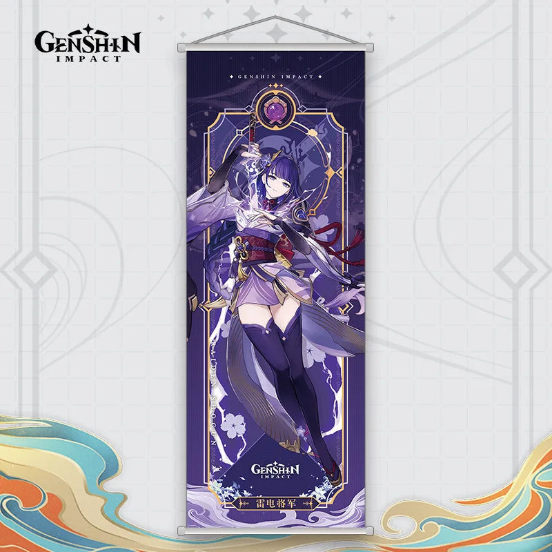 Xiao Yelan Kazuha Hutao Genshin Impact Scroll Canvas Wall Hanging Painting Home Decor Anime Poster Wall Art Room Decoration by Reinvent Yourself