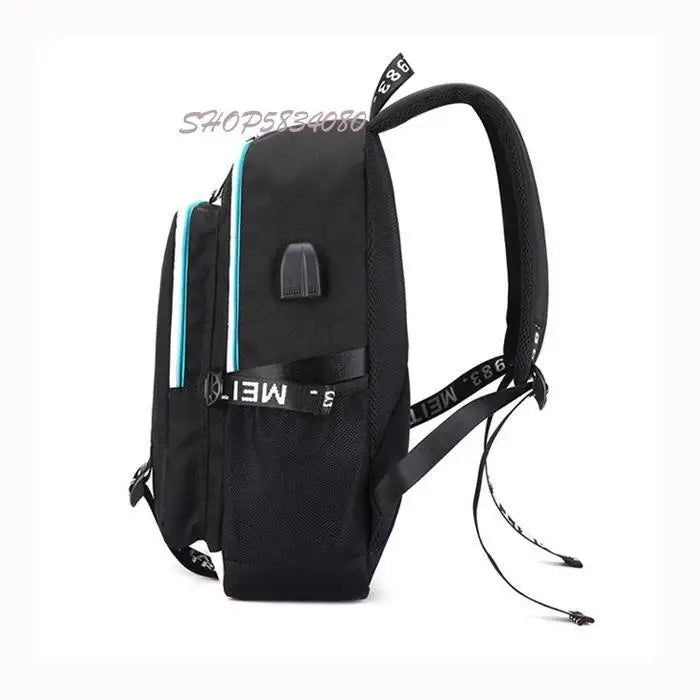 2022 Customize Your Logo Image School Bags Luminous Backpack Laptop Bag USB Charging Bookbag Teen Girls Backpacks Women Rucksack by Reinvent Yourself