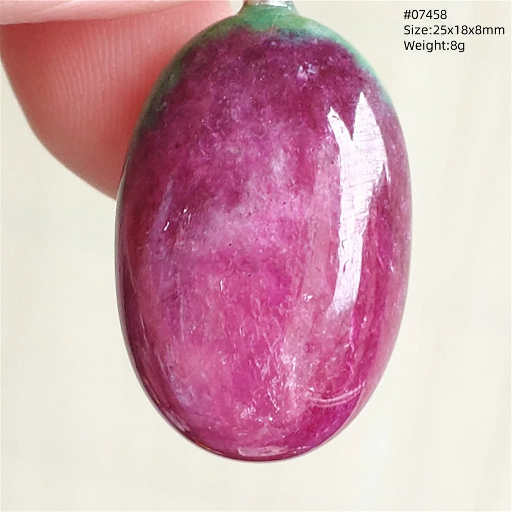Natural Red Ruby Pendant Jewelry Love Heart Watermelon Ruby Zoisite Necklace Women Men 925 Sterling Silver AAAAA by Reinvent Yourself
