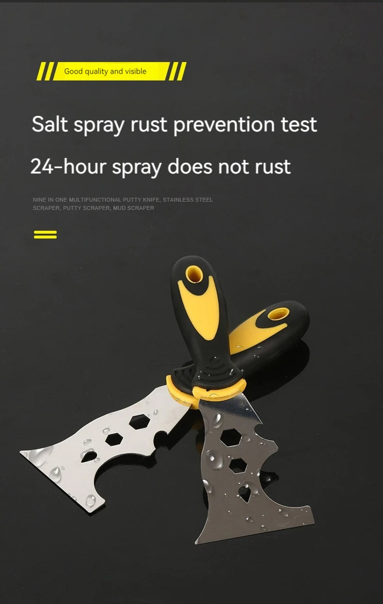 Multifuntional Use Putty Knife Stainless Steel Paint Scraper Removal Construction Tool for Wallpaper Can Opener Home DIY by Reinvent Yourself