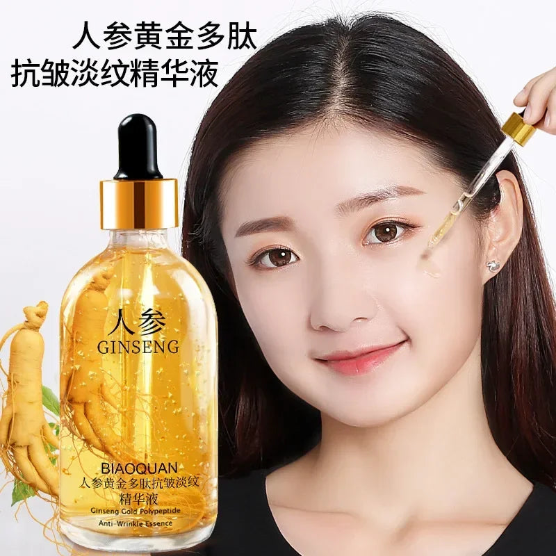 a100ml Gold Ginseng Face Essence Polypeptide Anti-wrinkle Lightning Moisturizing Niacinamide Facial Serum for Skin Care Products by Reinvent Yourself