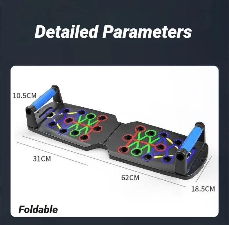 Portable Multifunctional Push-up Board Set With Handles Foldable Fitness Equipment For Chest Abdomen Arms And Back Training by Reinvent Yourself