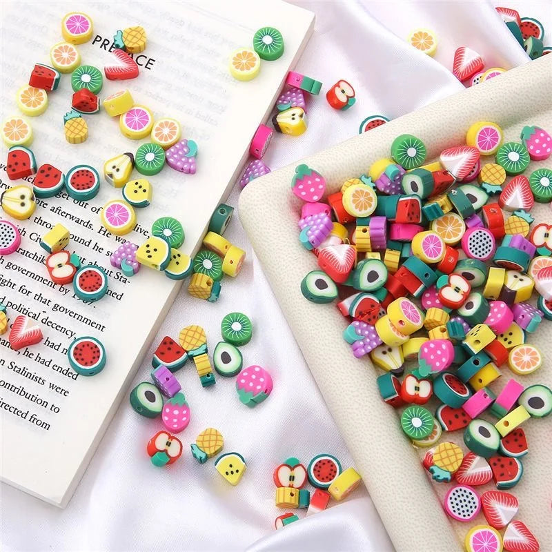 100/1000Pcs Flower Polymer Clay Beads Pattern Round Polymer Clay Beads for Jewelry Making Findings, Bracelet Accessories by Reinvent Yourself