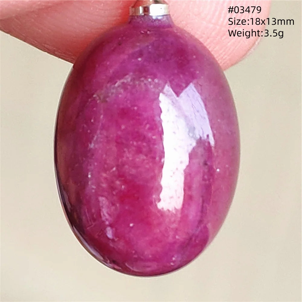 Natural Red Ruby Pendant Jewelry Love Heart Watermelon Ruby Zoisite Necklace Women Men 925 Sterling Silver AAAAA by Reinvent Yourself