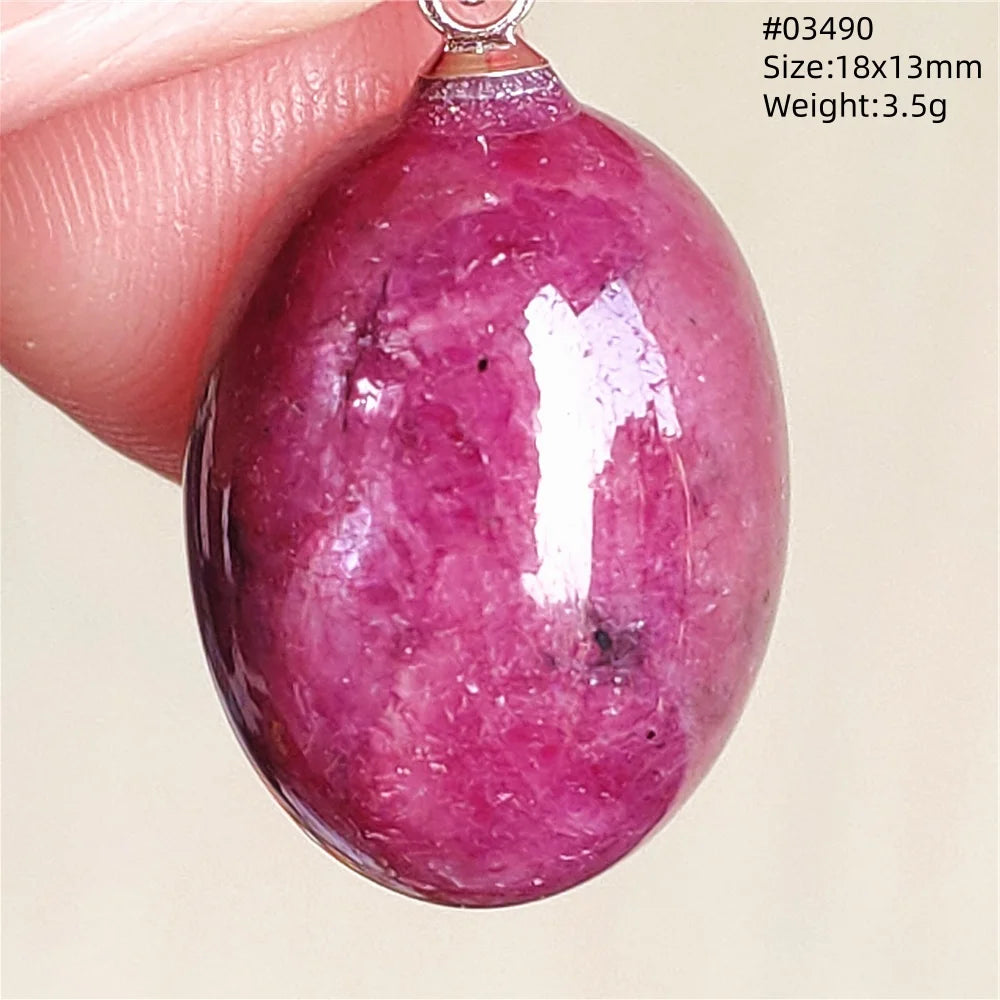 Natural Red Ruby Pendant Jewelry Love Heart Watermelon Ruby Zoisite Necklace Women Men 925 Sterling Silver AAAAA by Reinvent Yourself