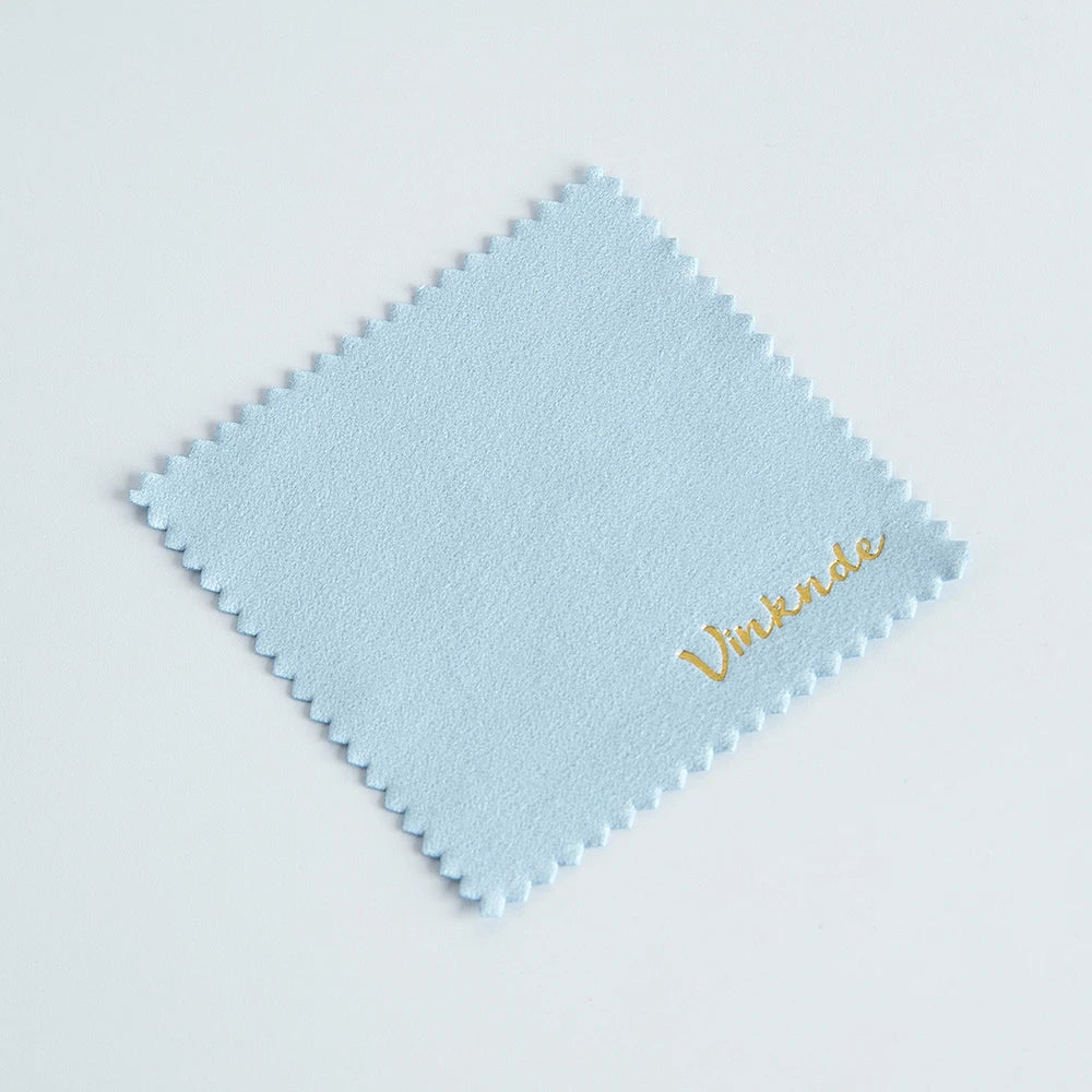 DIY Personalized Polishing Cloths Custom Jewelry Earrings Cleaning Cloth With Logo 8x8cm White Black Paper Individually packaged by Reinvent Yourself
