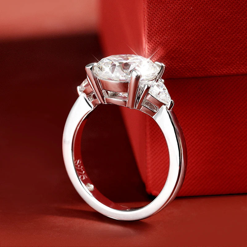OEVAS 100% 925 Sterling Silver 4cttw D Color Moissanite Rings For Women Diamond Engagement Wedding Band Fine Jewelry Gifts by Reinvent Yourself