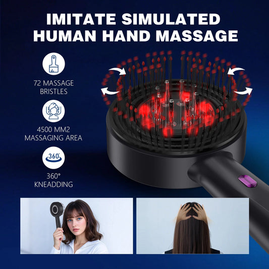 Electric Vibration Massage Comb Red Light Hair Follicle Comb Scalp Oil Liquid Applicator Head Massager Hair Growth Anti Loss by Reinvent Yourself