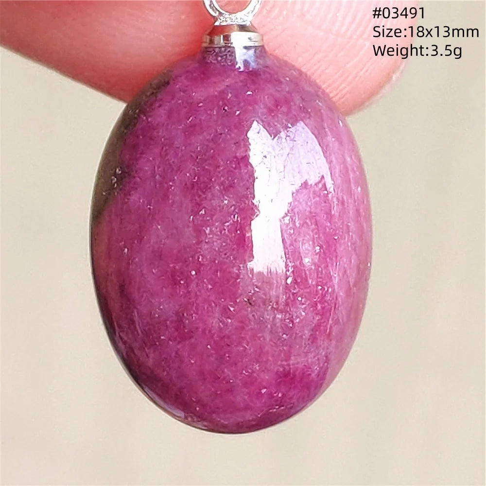 Natural Red Ruby Pendant Jewelry Love Heart Watermelon Ruby Zoisite Necklace Women Men 925 Sterling Silver AAAAA by Reinvent Yourself