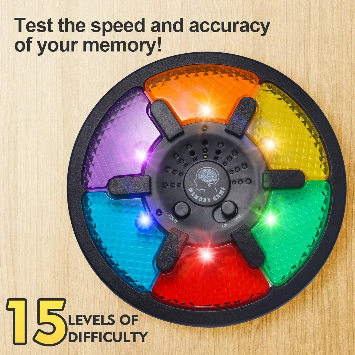 Memory Game Machine Handheld Electronic Memory Game with Light and Sound Puzzles Creative Interactive Game Toys Memory Training by Reinvent Yourself