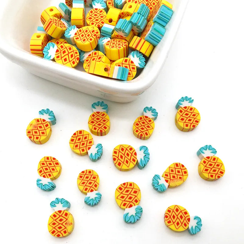 100/1000Pcs Flower Polymer Clay Beads Pattern Round Polymer Clay Beads for Jewelry Making Findings, Bracelet Accessories by Reinvent Yourself