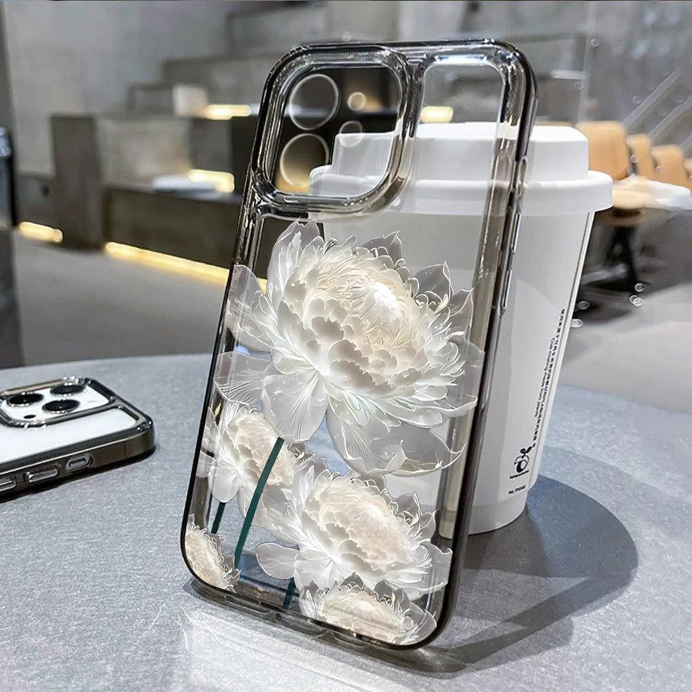 Flower Phone Case For iPhone 16 13 15 11 12 14 17 Pro Max Air 16E XS XR 7 8 SE Shockproof Transparent Cover Silicone Soft Fundas by Reinvent Yourself