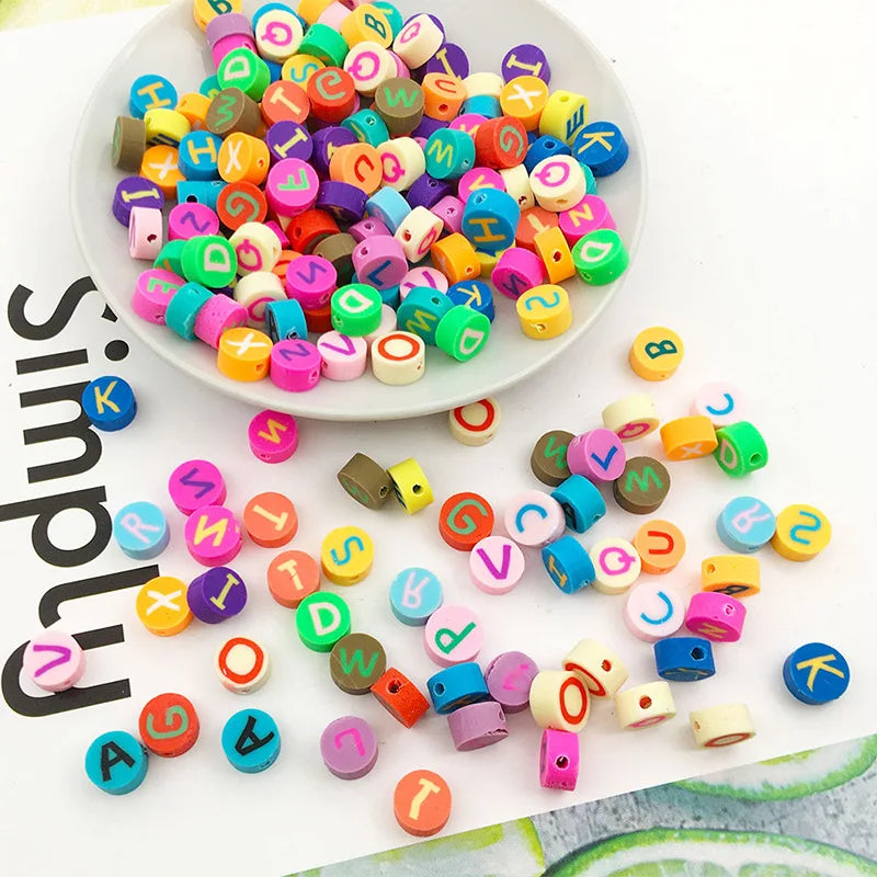 100/1000Pcs Flower Polymer Clay Beads Pattern Round Polymer Clay Beads for Jewelry Making Findings, Bracelet Accessories by Reinvent Yourself