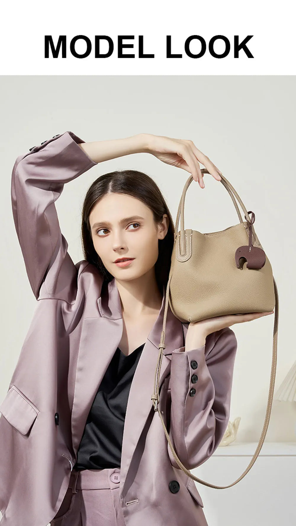 Genuine Leather Women Bucket Bag Luxury Designer Handbags High Quality Cowhide Women's Shoulder Bags Fashion Crossbody Bag by Reinvent Yourself
