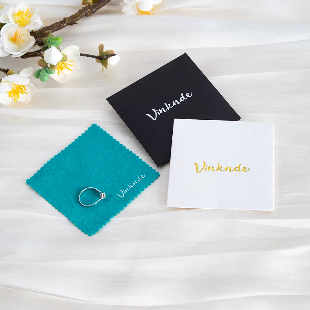 DIY Personalized Polishing Cloths Custom Jewelry Earrings Cleaning Cloth With Logo 8x8cm White Black Paper Individually packaged by Reinvent Yourself