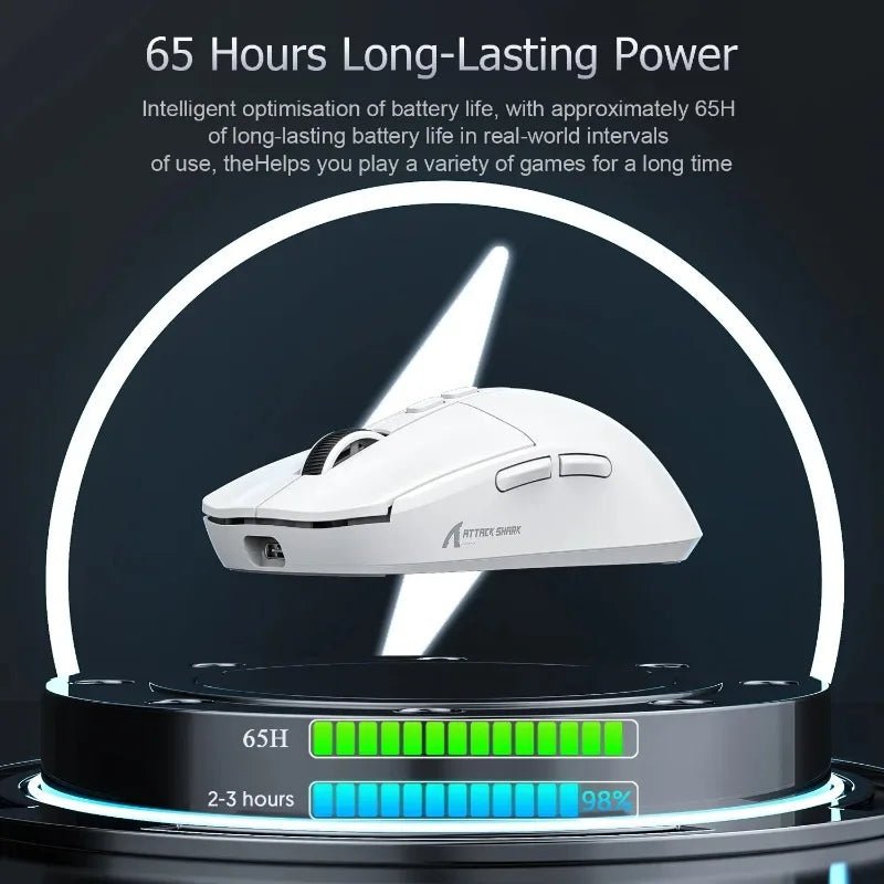 Attack Shark X11 Wireless Bluetooth Mouse RGB Triple Mode Magnetic Charging Dock PAW3311 Ultra Light Pitch Gaming Mouse - Reinvent Yourself