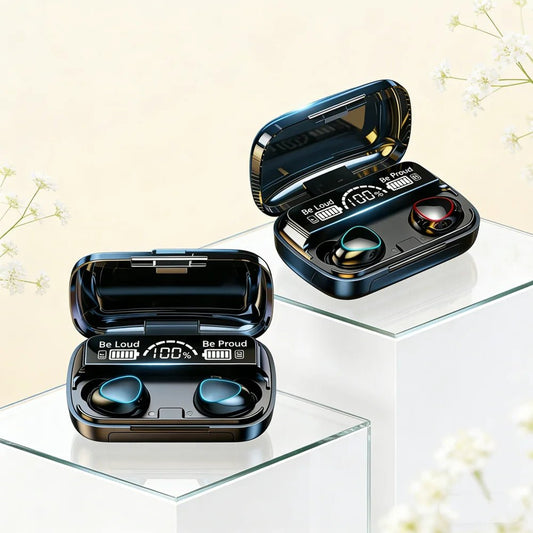 Bluetooth headset M10 hands-free LED Dispay headset Bluetooth HiFi stereo music wireless earplug waterproof game headset by Reinvent Yourself