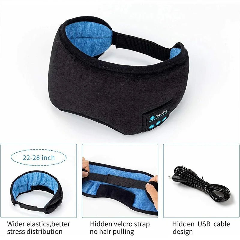 Bluetooth Wireless Headphones Sleeping Eye Mask Earphones Smart Music Sleep Headband Soft Elastic Eye Cover Headset Yoga Travel by Reinvent Yourself