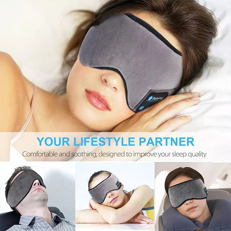 Bluetooth Wireless Headphones Sleeping Eye Mask Earphones Smart Music Sleep Headband Soft Elastic Eye Cover Headset Yoga Travel by Reinvent Yourself