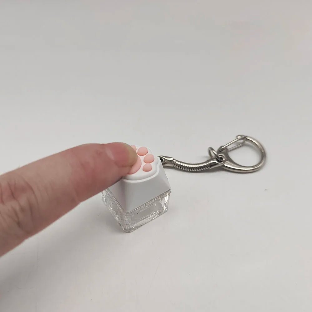 Cute Cat Claw Key Chain Key Ring Fingertip Decompression Pressure Toy Keycap Tester Back Bag Pendant Festival Couples Gift - Reinvent Yourself