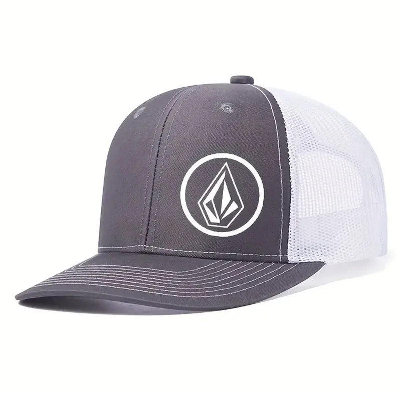 Diamond print slightly curved baseball net hat, street hip-hop fashion breathable hat, men's and women's trendy style by Reinvent Yourself