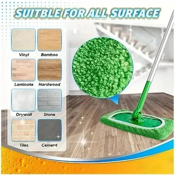 Eco-Friendly Mop Cover Set – 6-Pack Washable Flat Mop Pads for Dusting, Wet Mopping & Pet Hair Pickup, Reusable Alternative to - Reinvent Yourself