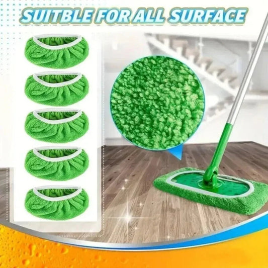 Eco-Friendly Mop Cover Set – 6-Pack Washable Flat Mop Pads for Dusting, Wet Mopping & Pet Hair Pickup, Reusable Alternative to - Reinvent Yourself