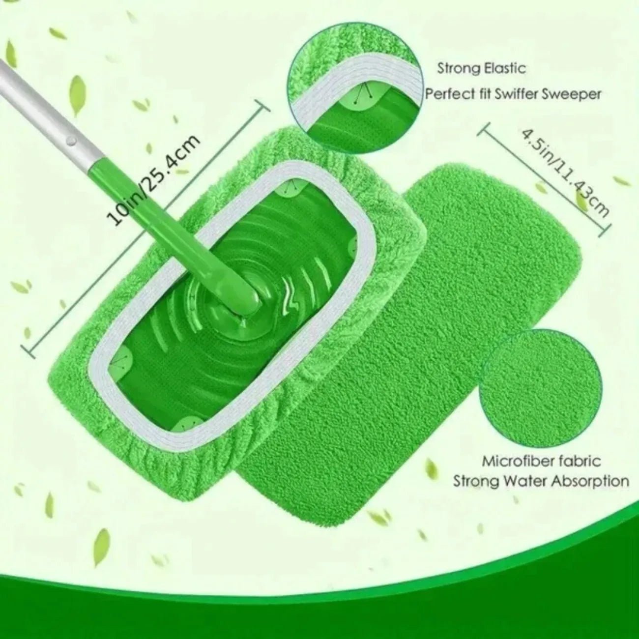 Eco-Friendly Mop Cover Set – 6-Pack Washable Flat Mop Pads for Dusting, Wet Mopping & Pet Hair Pickup, Reusable Alternative to - Reinvent Yourself