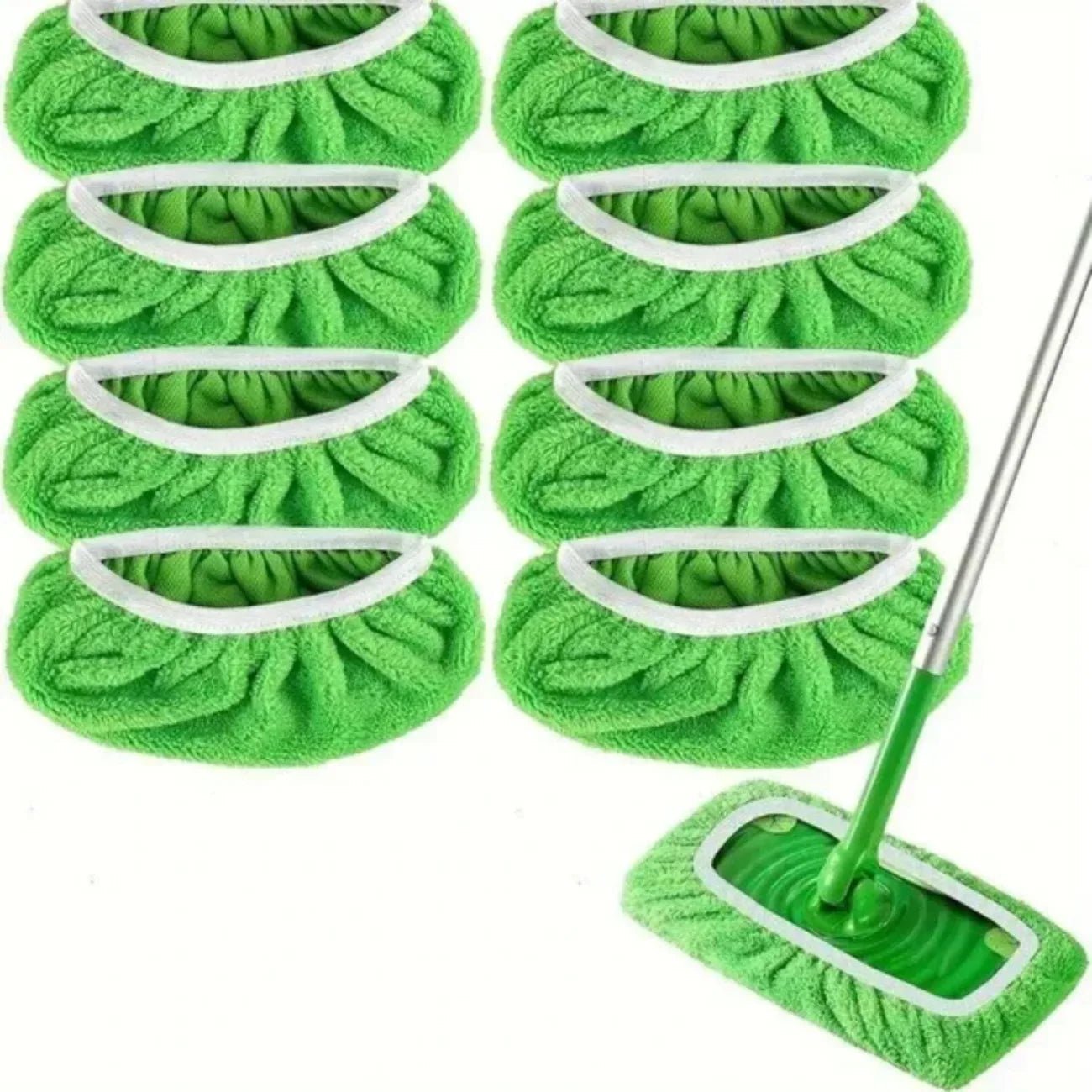 Eco-Friendly Mop Cover Set – 6-Pack Washable Flat Mop Pads for Dusting, Wet Mopping & Pet Hair Pickup, Reusable Alternative to - Reinvent Yourself