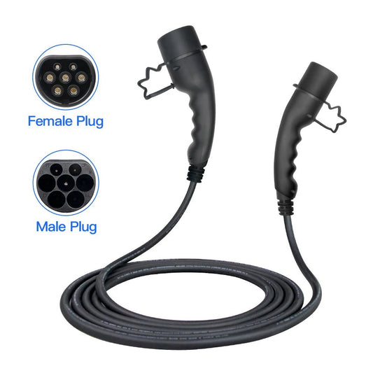 EV Charging Cable 16A 3.6KW 11KW Type 2 IEC 62196 AC Male To Female Plug 3.5M - Reinvent Yourself