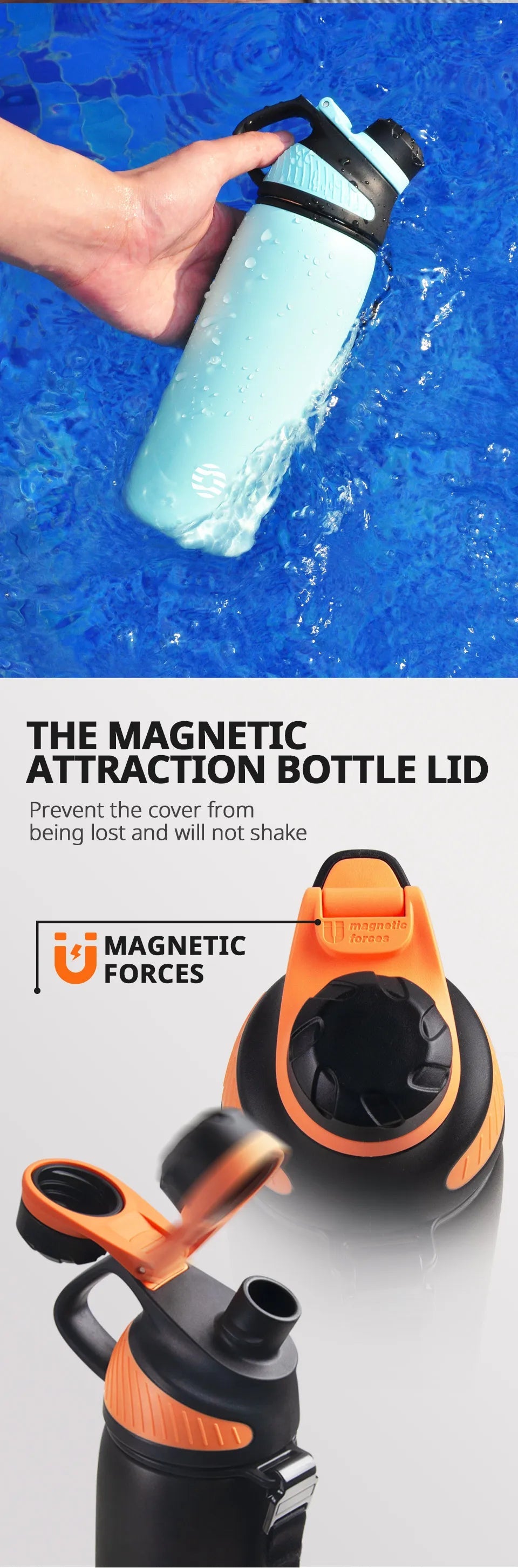 Fjbottle Thermo bottle With Magnetic Lid Outdoor Sport Stainless Steel Water Bottle Keep Cold Insulated Vacuum Flask 1000ml - Reinvent Yourself