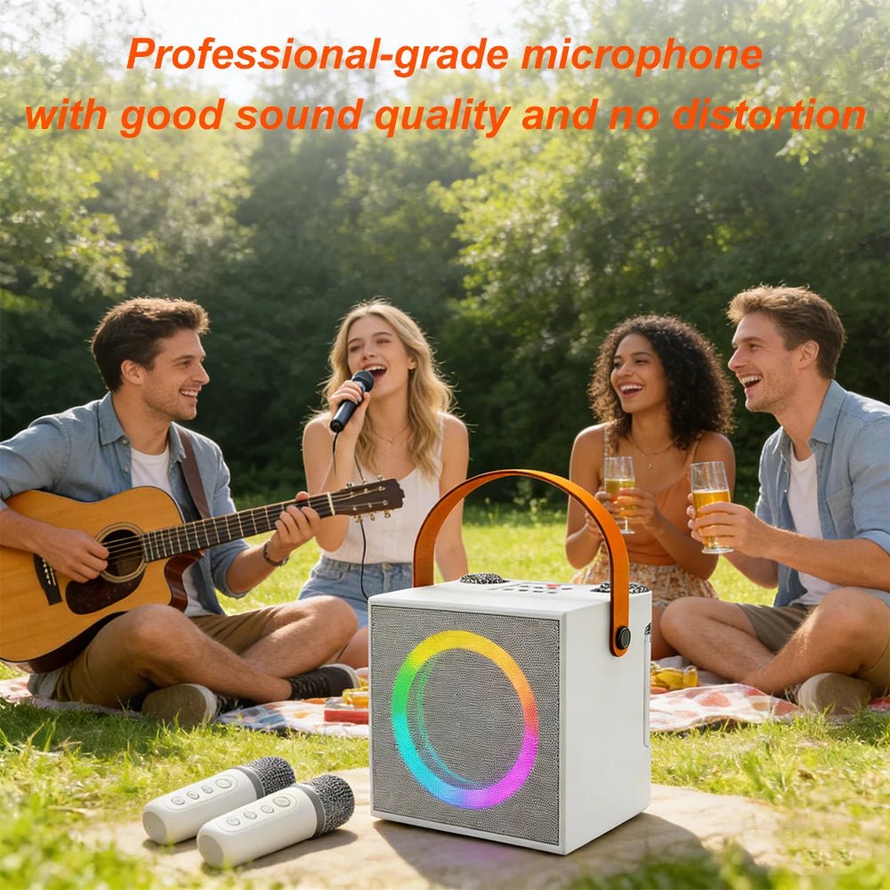 High-quality desktop computer speakers, perfect for outdoor karaoke, live streaming, and Bluetooth audio, all-in-one microphone - Reinvent Yourself