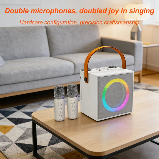 High-quality desktop computer speakers, perfect for outdoor karaoke, live streaming, and Bluetooth audio, all-in-one microphone - Reinvent Yourself