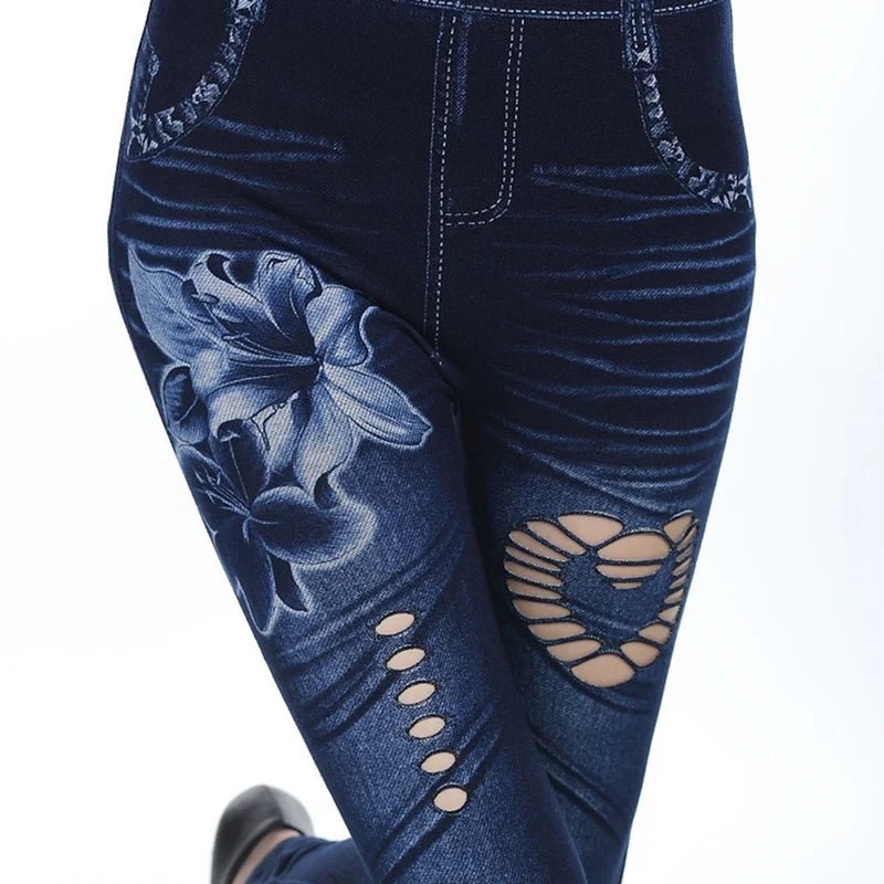 Hot Sexy Women Jean Skinny Jeggings Pants high waist leggings female print ankle-length Slim Legging Fitness by Reinvent Yourself