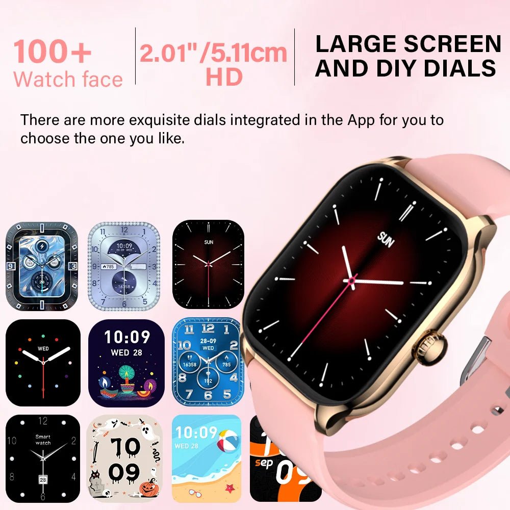 LAXASFIT H9 Smart Watch Men Women Sports Fitness Tracker 2.01 inch HD Screen Bluetooth Talking Smart Watch For Android IOS by Reinvent Yourself