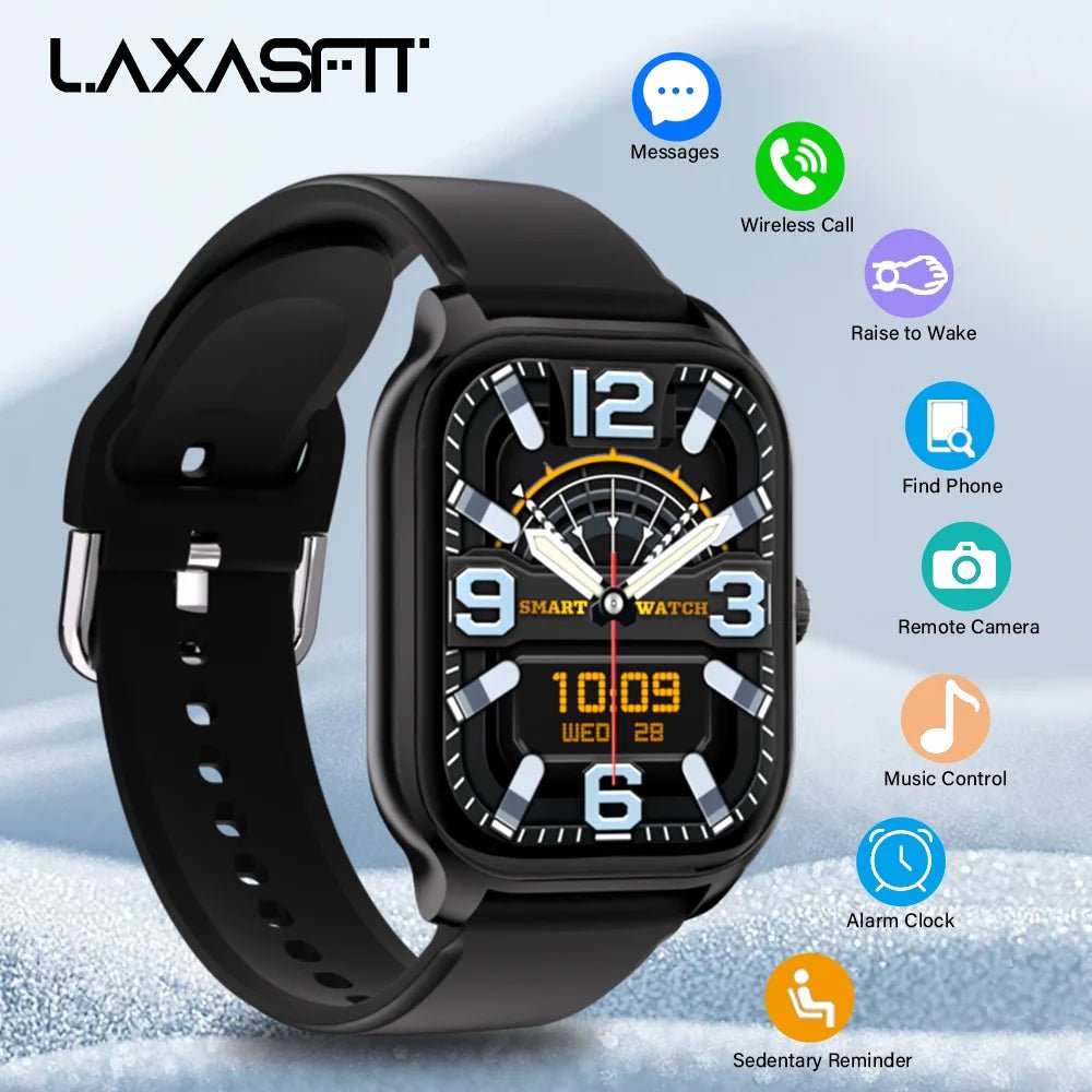 LAXASFIT H9 Smart Watch Men Women Sports Fitness Tracker 2.01 inch HD Screen Bluetooth Talking Smart Watch For Android IOS by Reinvent Yourself