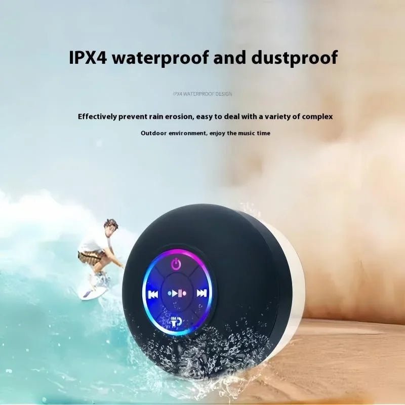 Loudspeaker Bluetooth Speaker Mini Shower Subwoofer Waterproof Handsfree With Suction Cup Mic For Bathroom Pool Beach Car Phone - Reinvent Yourself