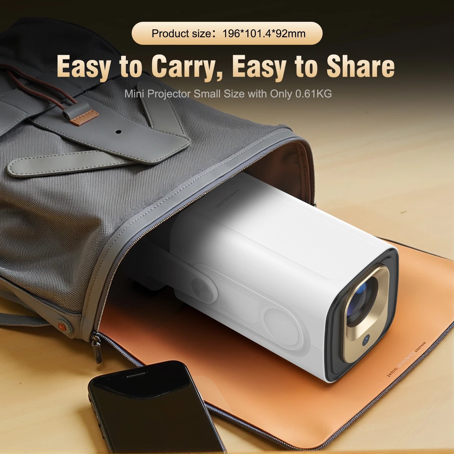Magcubic HY310 Auto Focus Projector 1080P Native 4K 330ANSI Android 11 WiFi6 BT5.4 Mini Outdoor Movie Projector with Air Mouse - Reinvent Yourself