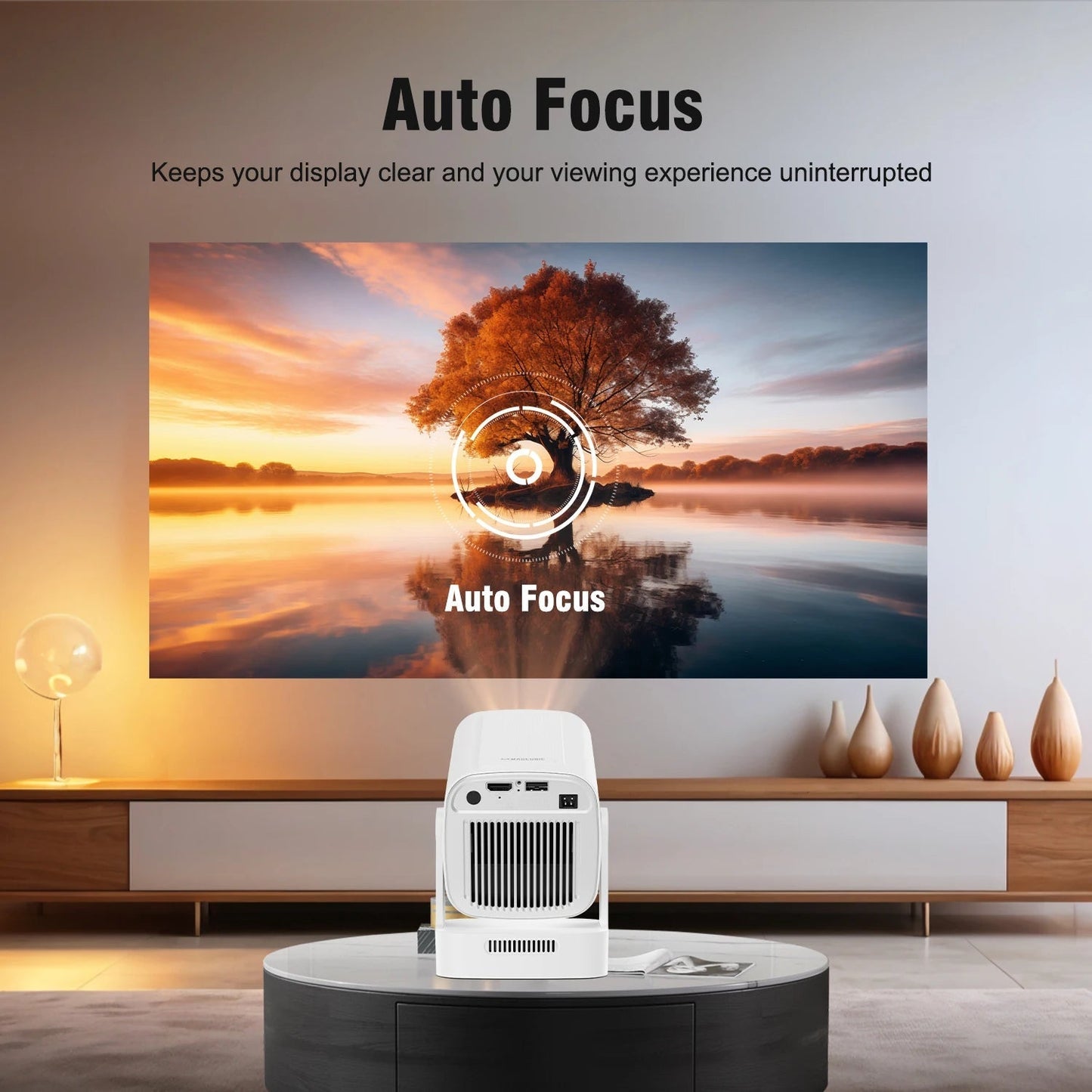 Magcubic HY310 Auto Focus Projector 1080P Native 4K 330ANSI Android 11 WiFi6 BT5.4 Mini Outdoor Movie Projector with Air Mouse - Reinvent Yourself