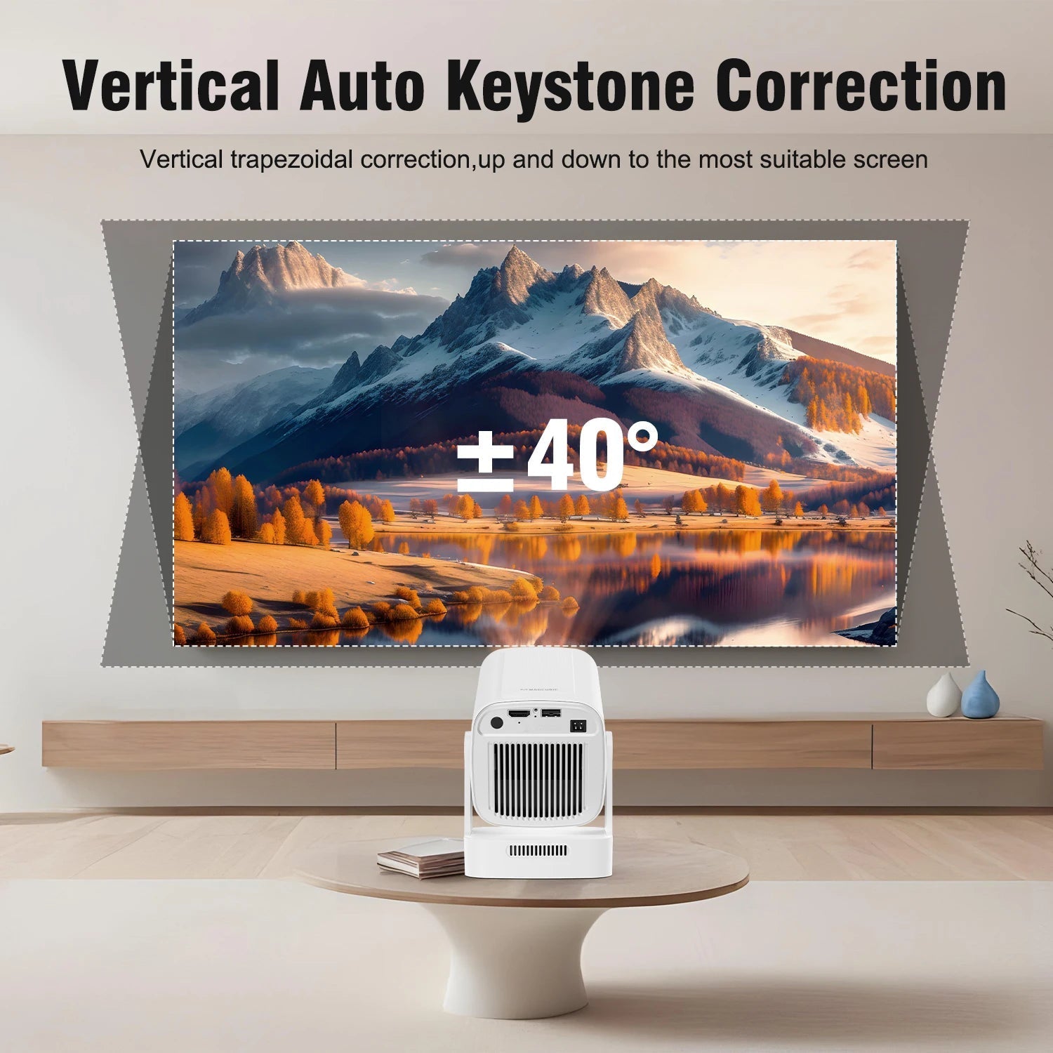 Magcubic HY310 Auto Focus Projector 1080P Native 4K 330ANSI Android 11 WiFi6 BT5.4 Mini Outdoor Movie Projector with Air Mouse - Reinvent Yourself