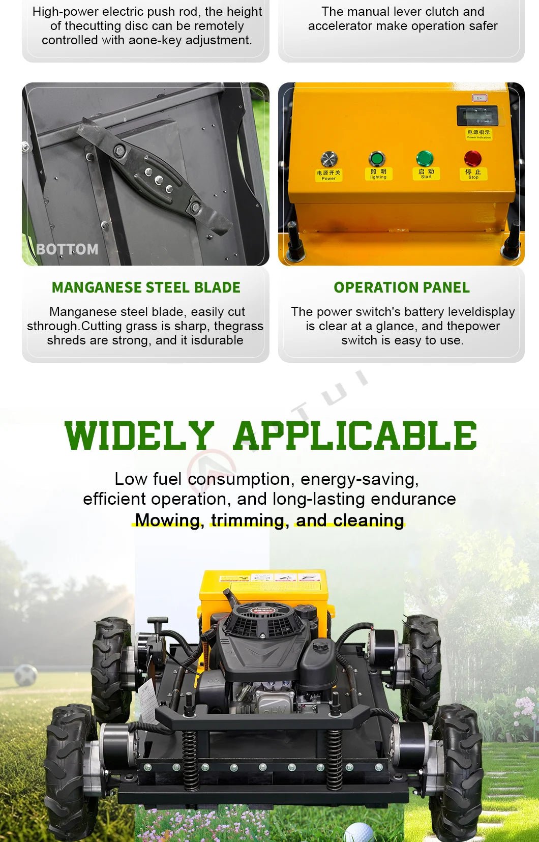 Mini Farm Garden Lawn Mower Smooth And Flexible Rotation Customized High Performance All Terrain Remote Control Robot - Reinvent Yourself