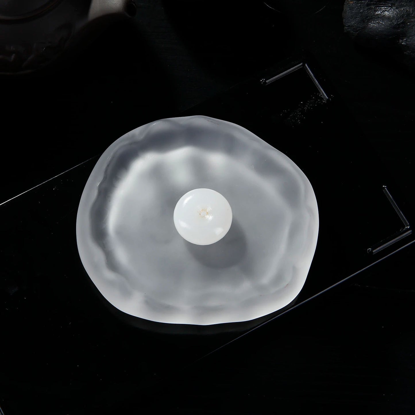 Mini Jade Incense Burner With Glass Plate Ash Catcher Incense Holder Home Decor - Reinvent Yourself